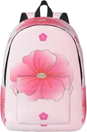 Stylish Canvas Casual Lightweight Backpack For Men, Women,Blooming Carnations Laptop Travel Rucksack