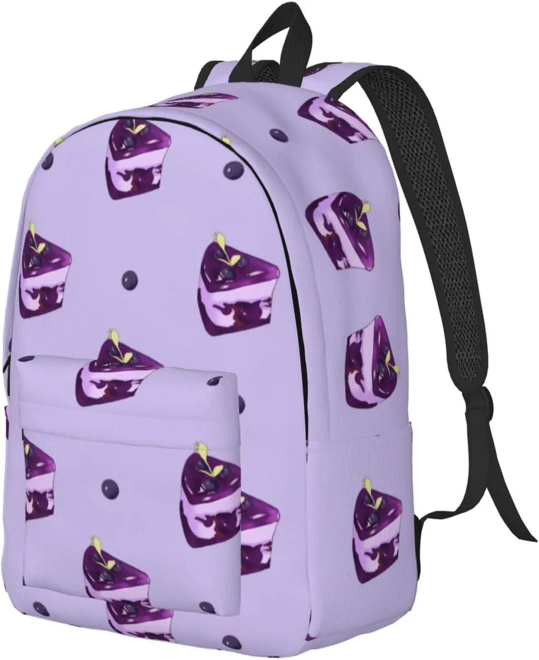 Stylish Canvas Casual Lightweight Backpack For Men, Women,Blueberry Cake Laptop Travel Rucksack, Medium