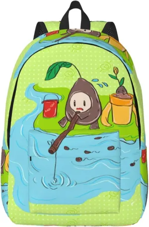Stylish Canvas Casual Lightweight Backpack For Men, Women,Sunflower Seeds Fishing Laptop Travel Rucksack