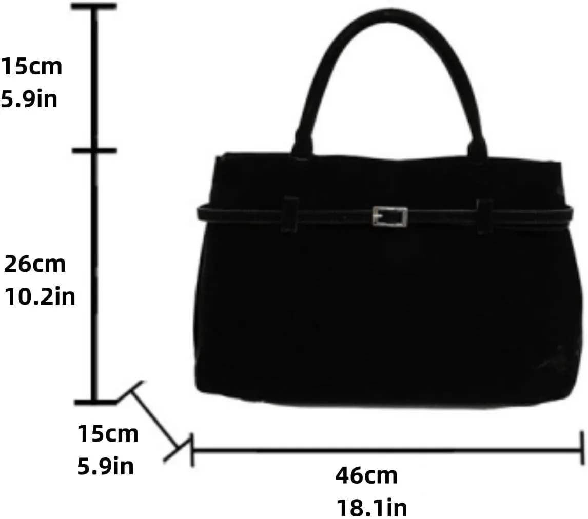 Suede Tote Bag for Women,Women's Large Capacity Suede Top-Handle Work Hobo Handbag,Vintage Faux Suede Shoulder Satchel