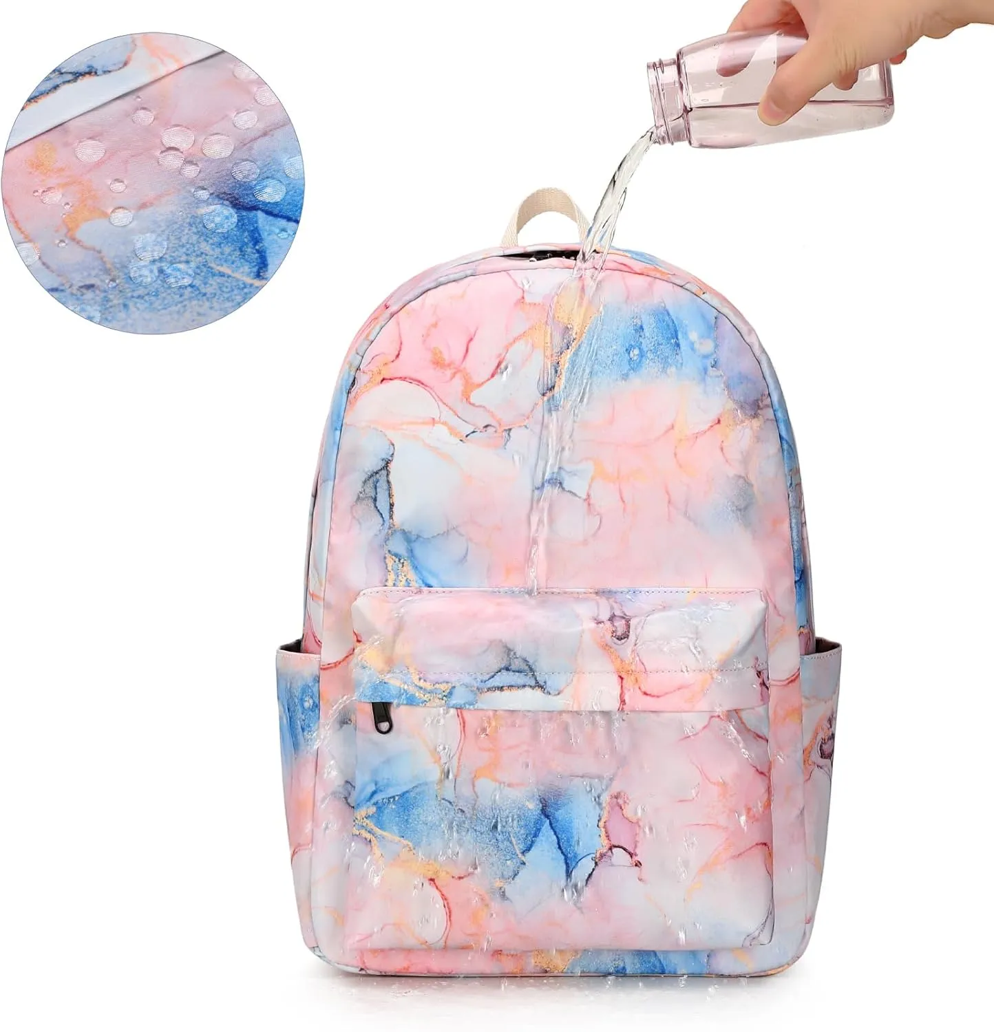 Sunborls Backpack for Teen Girls Lightweight High-Capacity Student Bookbag Women Backpack With Lunch Bag Pencil Bags Student Bookbags 3pcs（Light Pink）