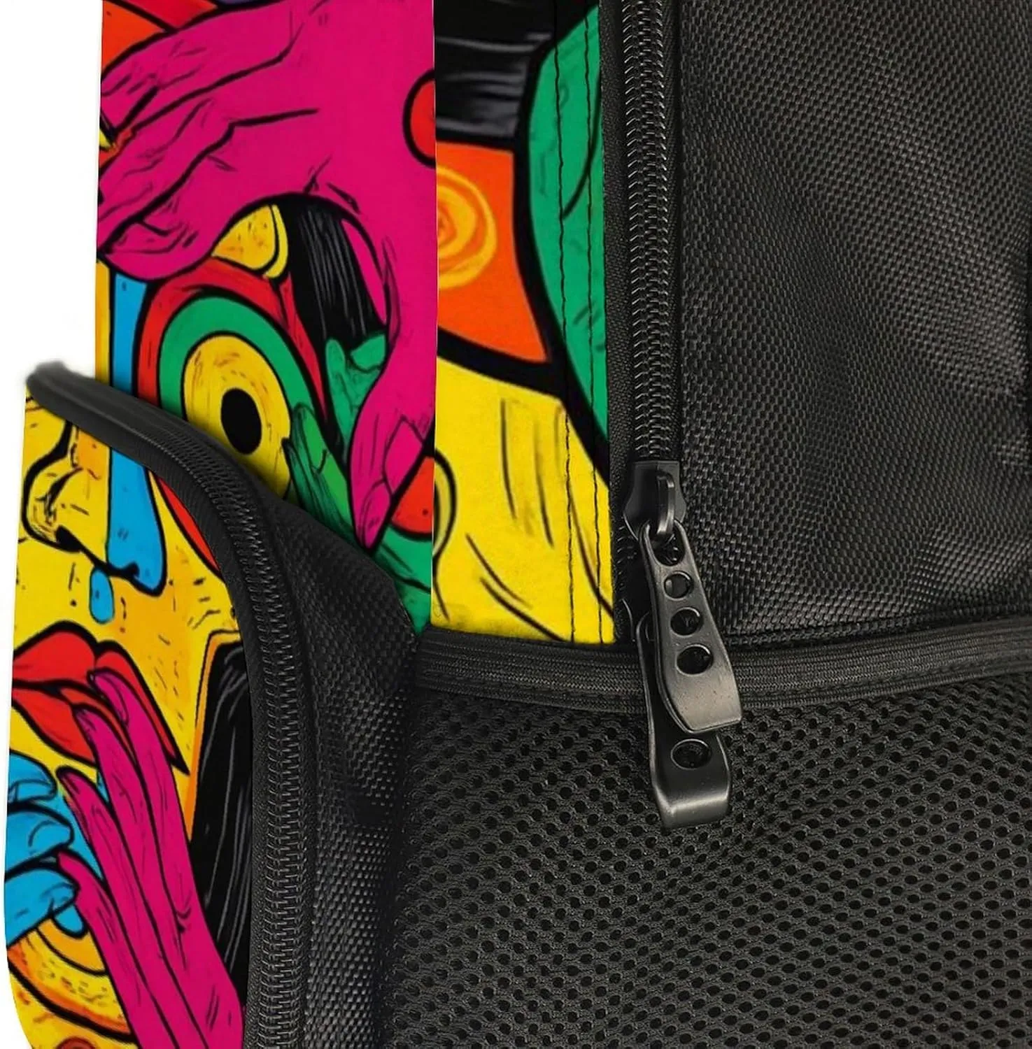 Supdreamc Rucksack Multipurpose Anti-Theft Big Capacity Shoulder Bag - Abstract Graffiti Paint Travel Hiking & Camping Rucksack With Side Pockets