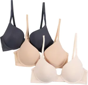 Tahari Women's 3-Pack Everyday Lift Bra with Mesh Panels