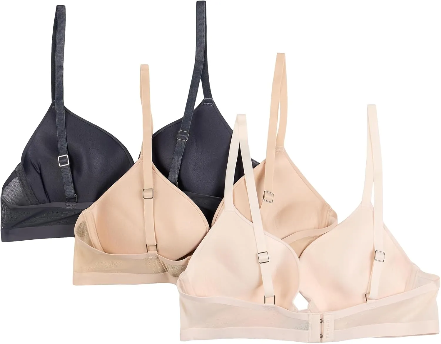 Tahari Women's 3-Pack Everyday Lift Bra with Mesh Panels