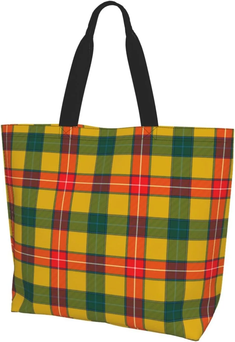 Tartan Tote Bag For Women Weekender Travel Bag Reusable Grocery Bags Large Totes Handbags