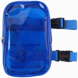 Thigh Bag| Leg Harness |Waist Pouch| Clear Colorful Carnival Bag for Hiking Travel| Fanny Pack with adjustable straps and buckles|4 in1 convertible design| Clear (Blue)