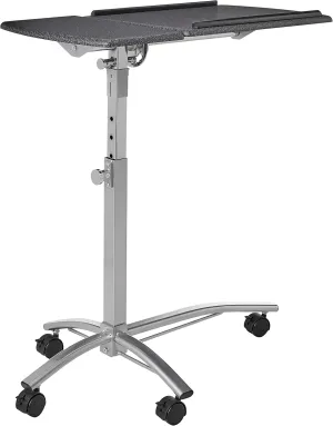 Tiffany & Co. Mayline 950ANT SOHO Mobile Laptop Caddy with Dual Worksurface, Height Adjustable, Anthracite Metallic Gray Frame