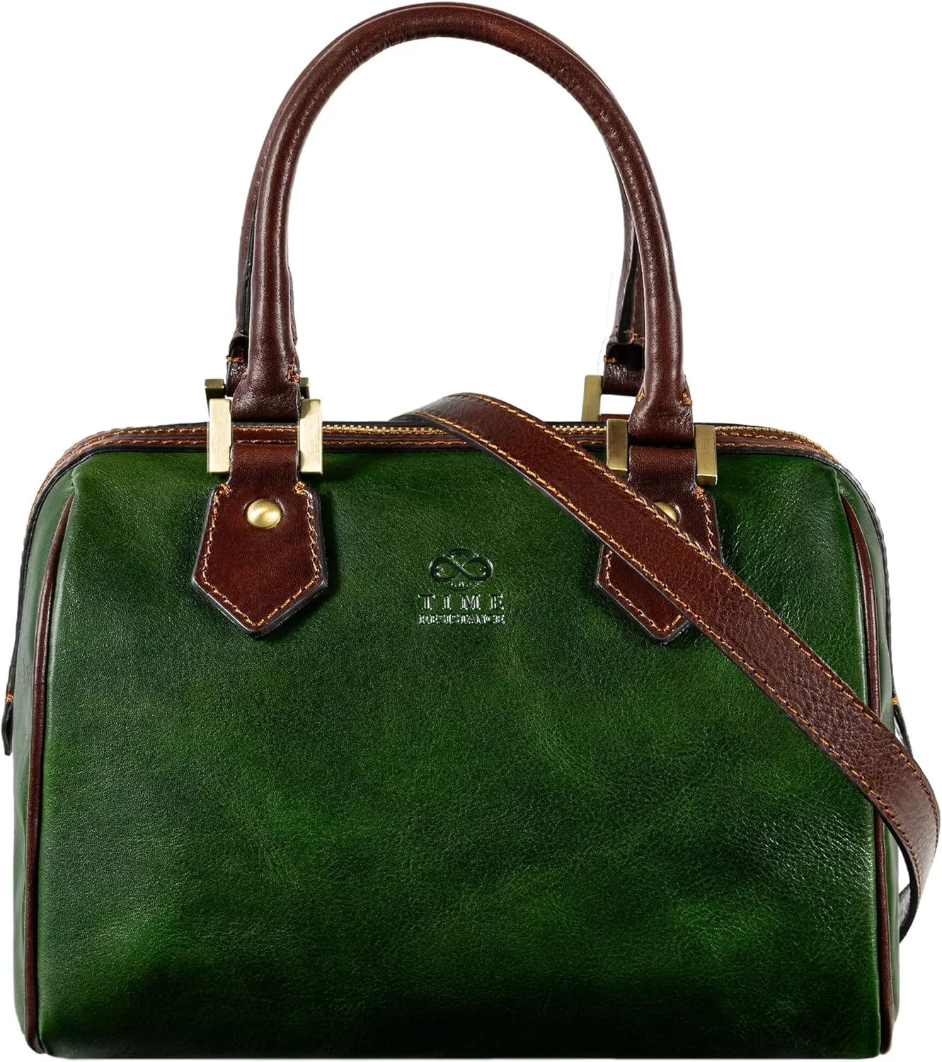 Time Resistance Leather Handbag - Full-Grain Leather Purse for Women - Top Handle Bag - Tote Bag