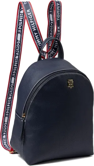 Tommy Hilfiger Adrienne II Small Dome Backpack Pebble PVC Tommy Navy One Size