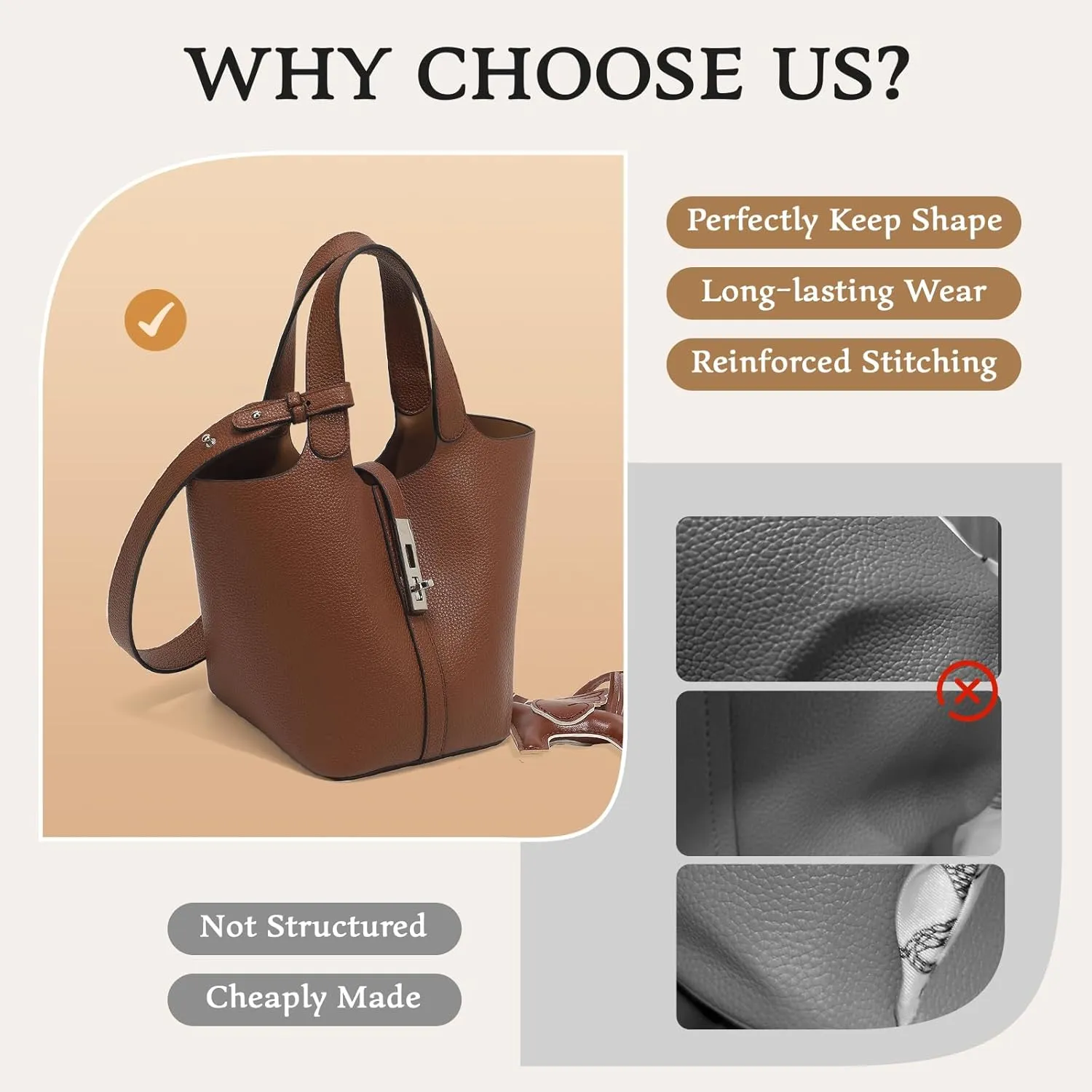 Top Handle Bag for Women Vegan Leather Handbag for Women Women's Shoulder Handbag