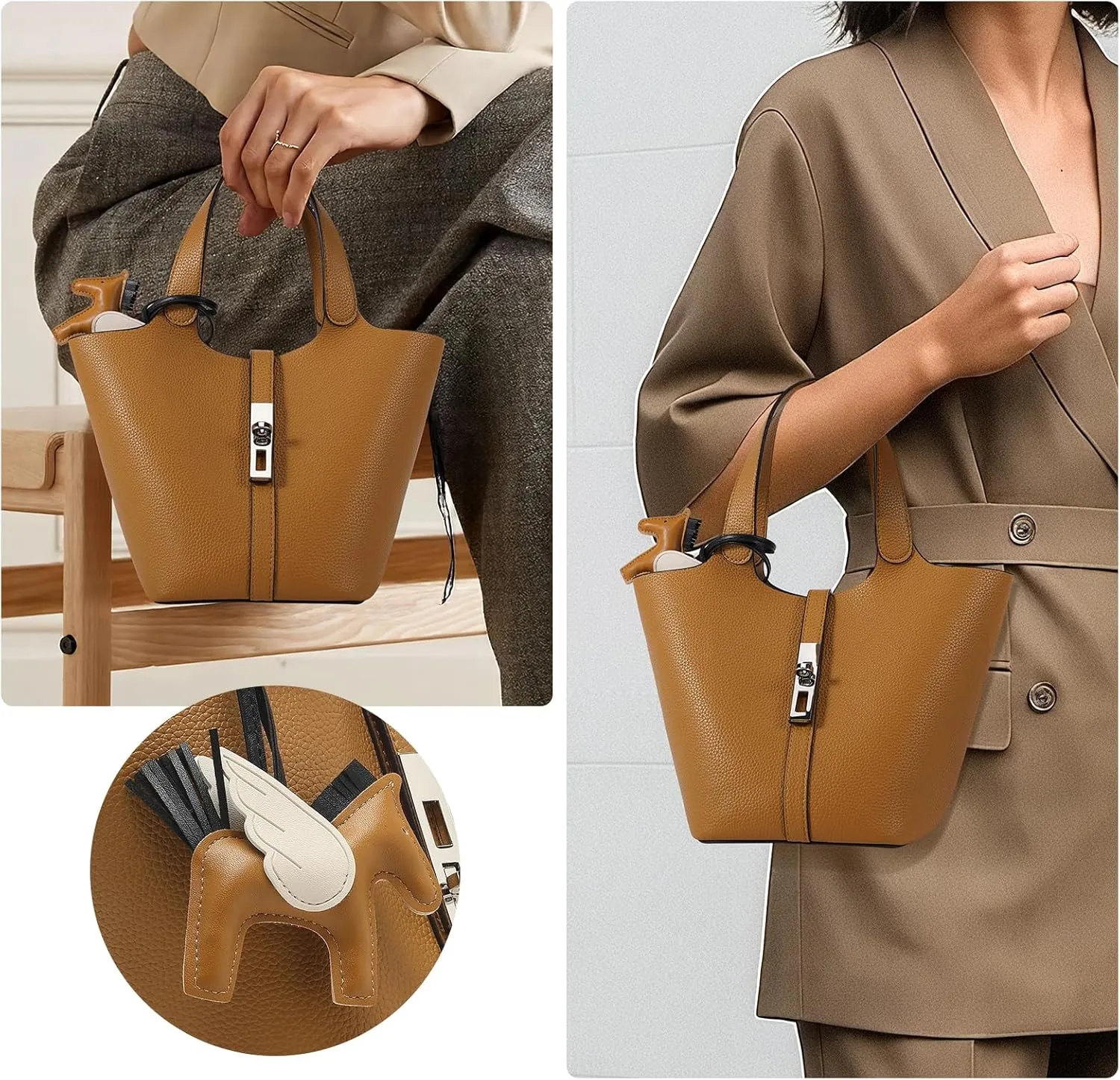 Top Handle Bag for Women Vegan Leather Handbag for Women Women's Shoulder Handbag