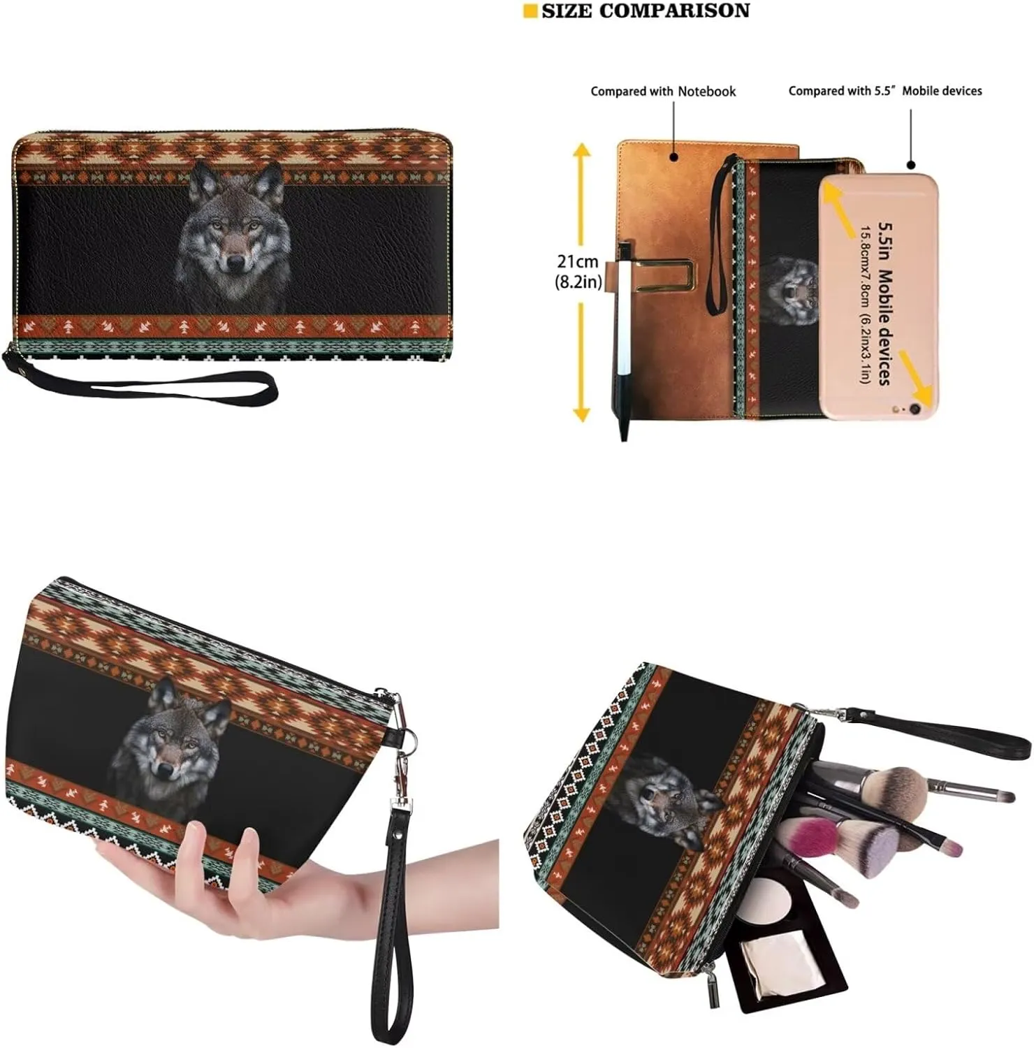 Top Handle Purse for Women, Large Tote Handbag With PU Wallet Set, Gift for Mom