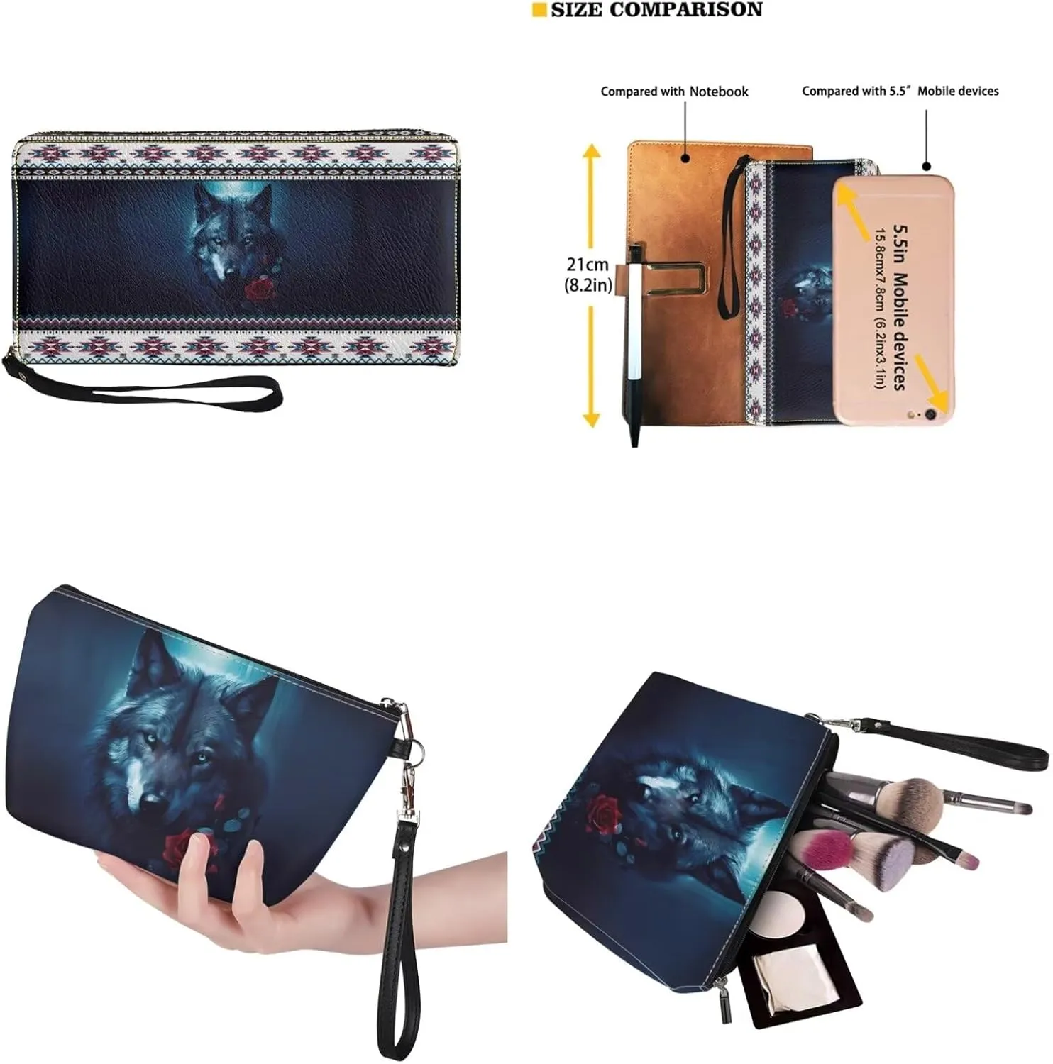 Top Handle Purse for Women, Large Tote Handbag With PU Wallet Set, Gift for Mom