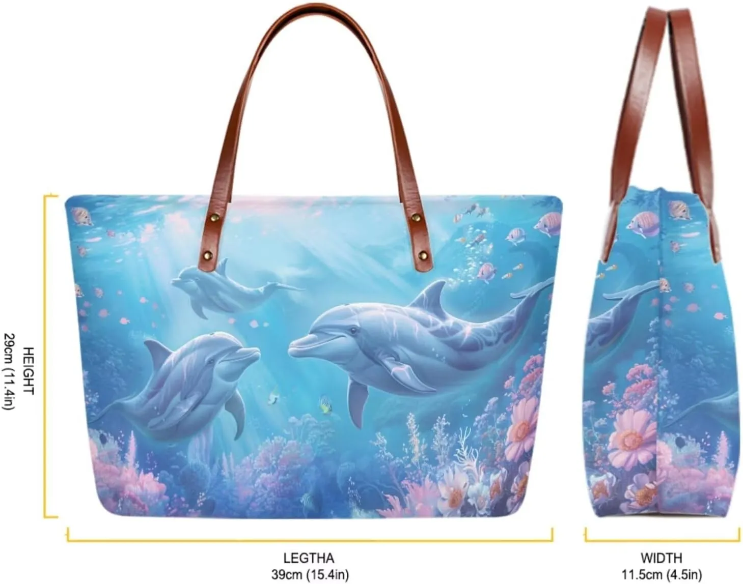 Top Handle Purse for Women, Large Tote Handbag With PU Wallet Set