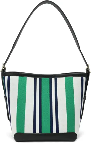 Tote Bag for Women, Striped Bucket Top-Handle Handbags,Leather Tote Shoulder Bag for Travel, Work