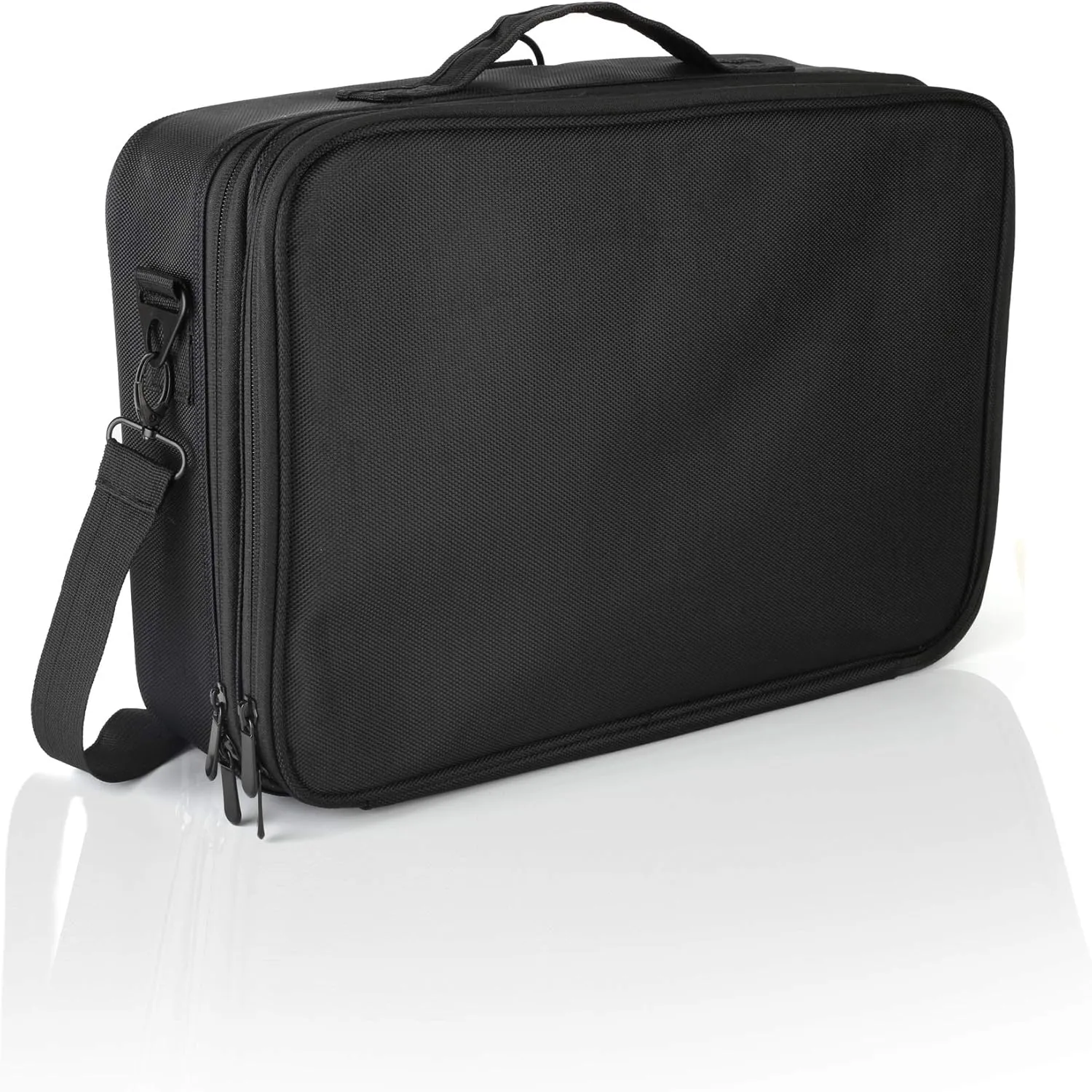 Travel Makeup Case Cosmetic Train traveling kit Organizer Portable Artist Storage Makeup Bag with Adjustable Dividers for Cosmetics Makeup Brushes Jewelry Digital Accessories 14x10x4 waterproof bag