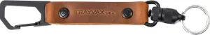 Trayvax Link Lanyard Leather Keychain, Quick Release Carabiner Clip Key Chain for Men and Women, Stainless Steel