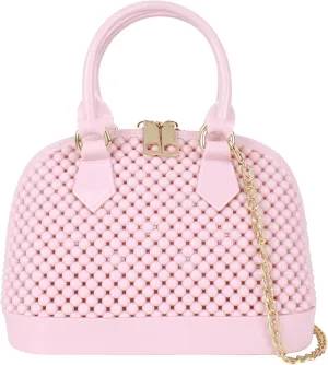 U Scinan Patent Leather Top Handle Tote Bag Mini Zip Around Dome Shoulder Bag Shell Shape Cross Body Handbag Purse Satchel