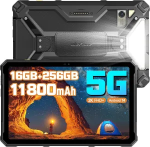 Ulefone Armor Pad 4 Ultra 5G Rugged Tablet, 16GB   256GB/2TB SD, 11800mAh (33W), 50MP   32MP, 10.36" 2K Display, 1100LM LED Lights Android 14 IP68/69K, Dual SIM 5G/NFC/Fingerprint ID GPS OTG