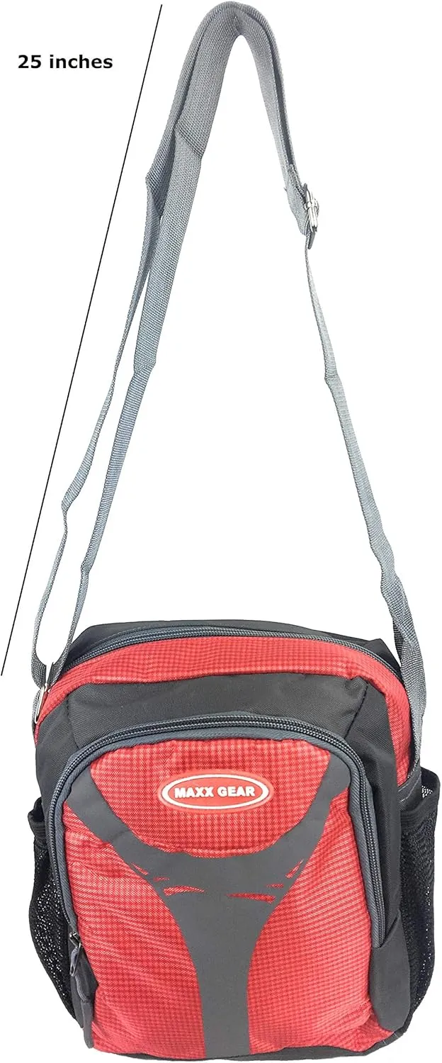 Unisex Excursion Organizer Shoulder Bag Day Pack (Red)