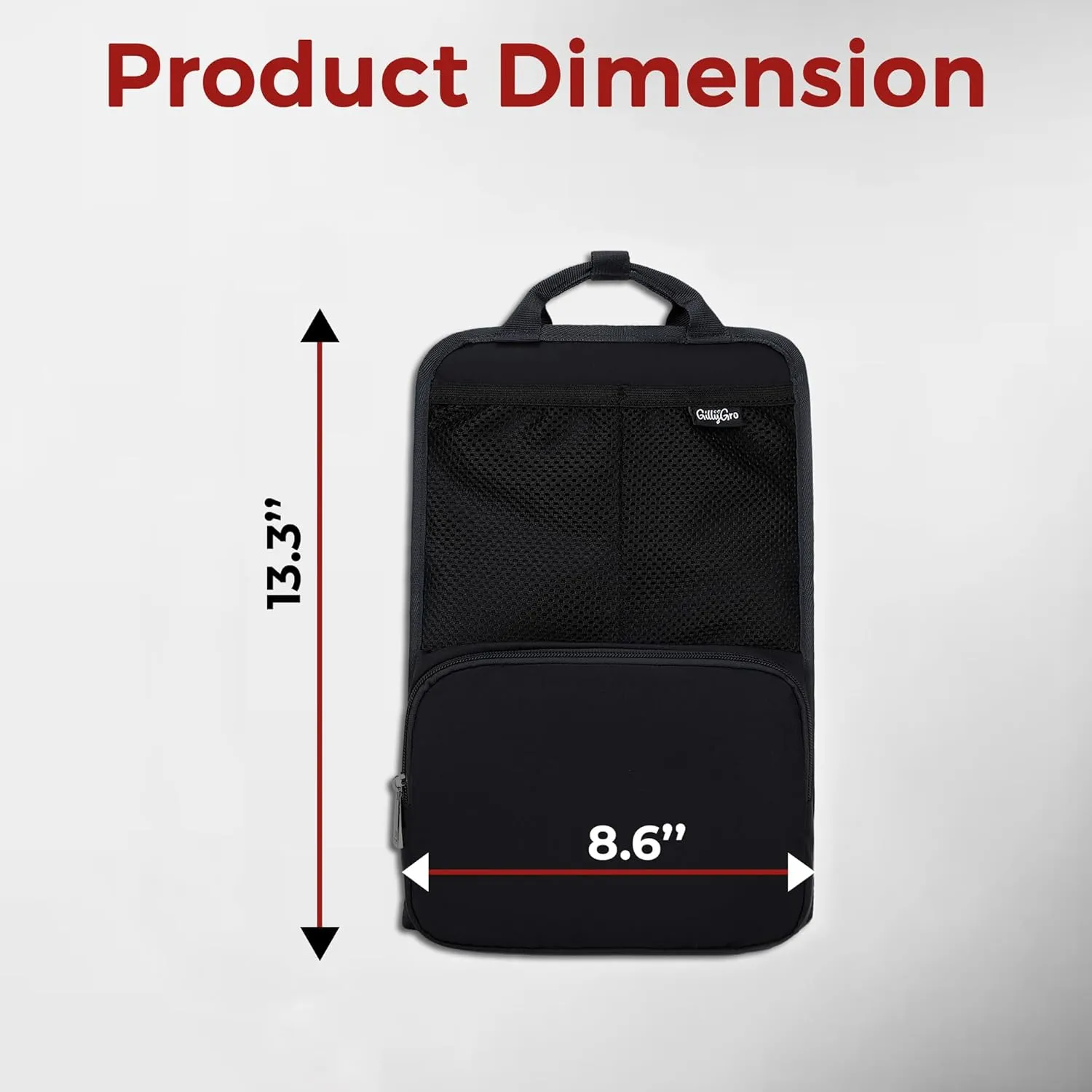 Unisex Foldable Vertical Backpack Organizer Insert for Tote Bag, Carry On, Picnic, Camping - 10 Pockets & Handle