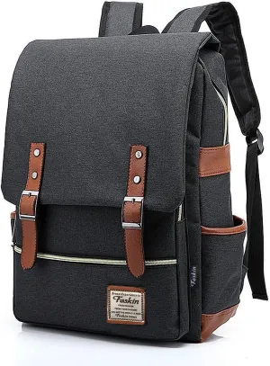Unisex Professional Slim Business Laptop Backpack, Feskin Fashion Casual Durable Travel Rucksack Daypack (Waterproof Dustproof) with Tear Resistant Design for Macbook, Tablet - Dark Grey