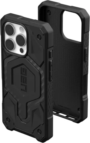 URBAN ARMOR GEAR UAG Designed for iPhone 16 Pro Case 6.3" Monarch Pro - Compatible with MagSafe Charging Rugged Heavy Duty Shockproof Anti-Slip Military Grade Protective Cover, Carbon Fiber