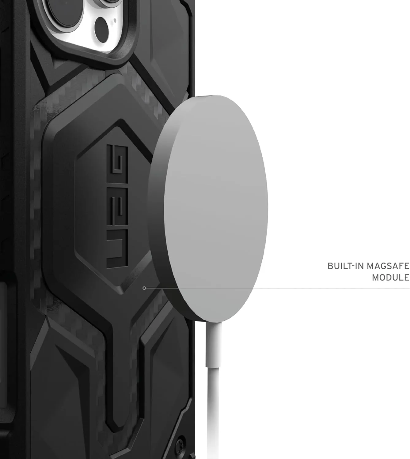 URBAN ARMOR GEAR UAG Designed for iPhone 16 Pro Case 6.3" Monarch Pro - Compatible with MagSafe Charging Rugged Heavy Duty Shockproof Anti-Slip Military Grade Protective Cover, Carbon Fiber