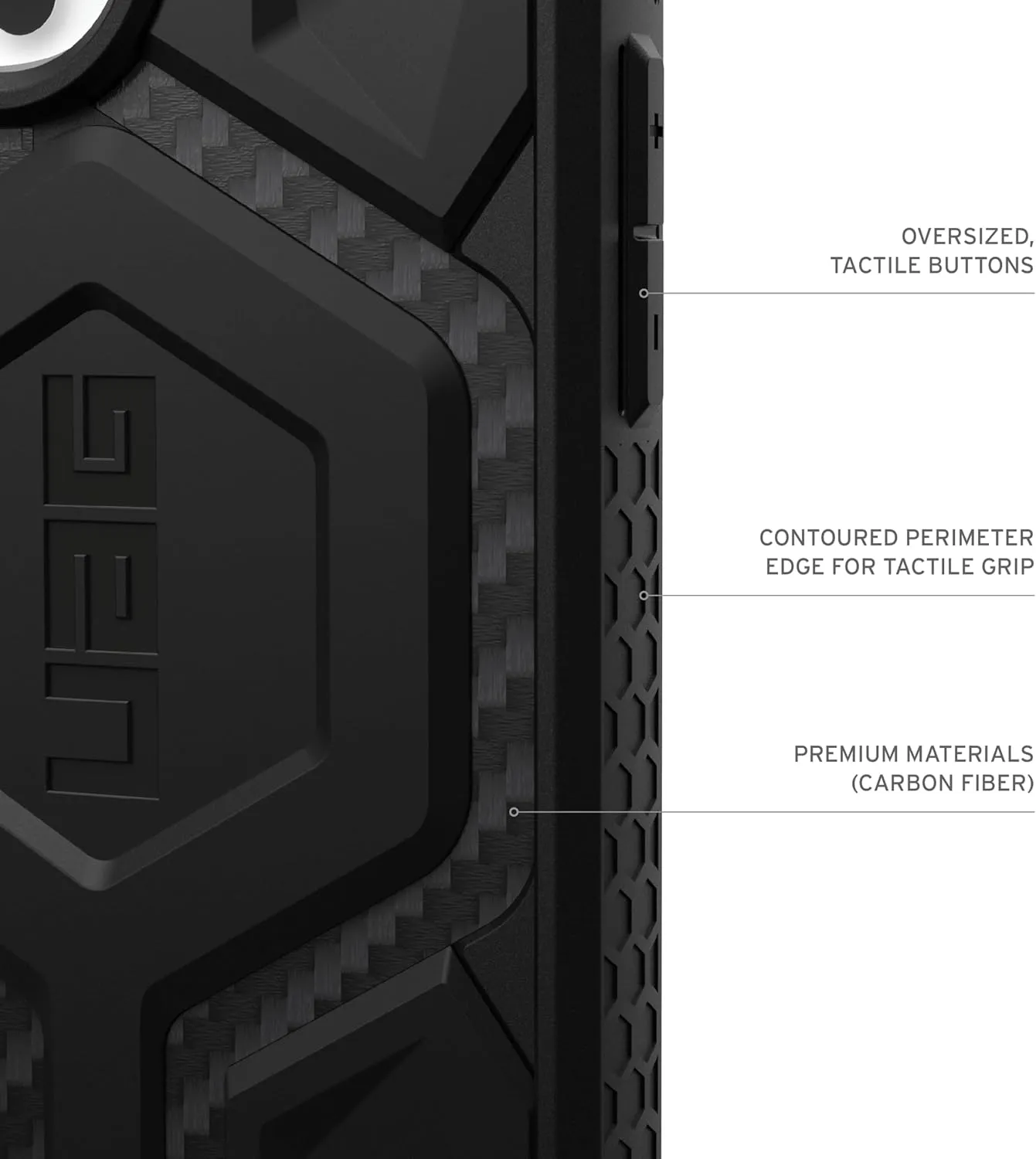 URBAN ARMOR GEAR UAG Designed for iPhone 16 Pro Case 6.3" Monarch Pro - Compatible with MagSafe Charging Rugged Heavy Duty Shockproof Anti-Slip Military Grade Protective Cover, Carbon Fiber