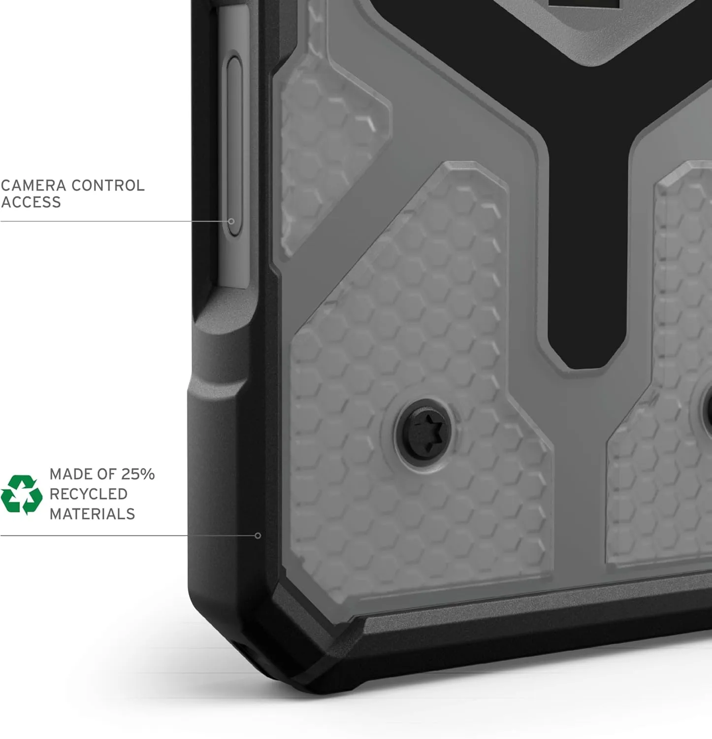 URBAN ARMOR GEAR UAG Designed for iPhone 16 Pro Case 6.3" Pathfinder Clear - Compatible with MagSafe Charging Rugged Shockproof Anti-Slip Military Grade Protective Cover, Ash