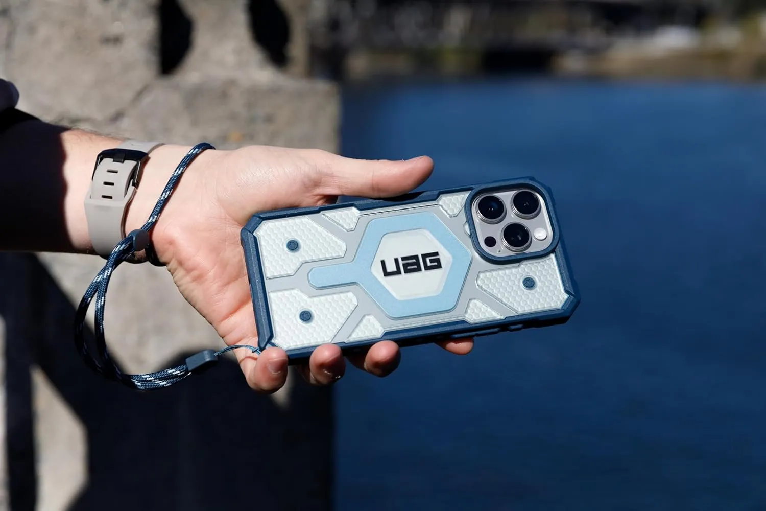 URBAN ARMOR GEAR UAG Designed for iPhone 16 Pro Case 6.3" Pathfinder Clear - Compatible with MagSafe Charging Rugged Shockproof Anti-Slip Military Grade Protective Cover, Ash