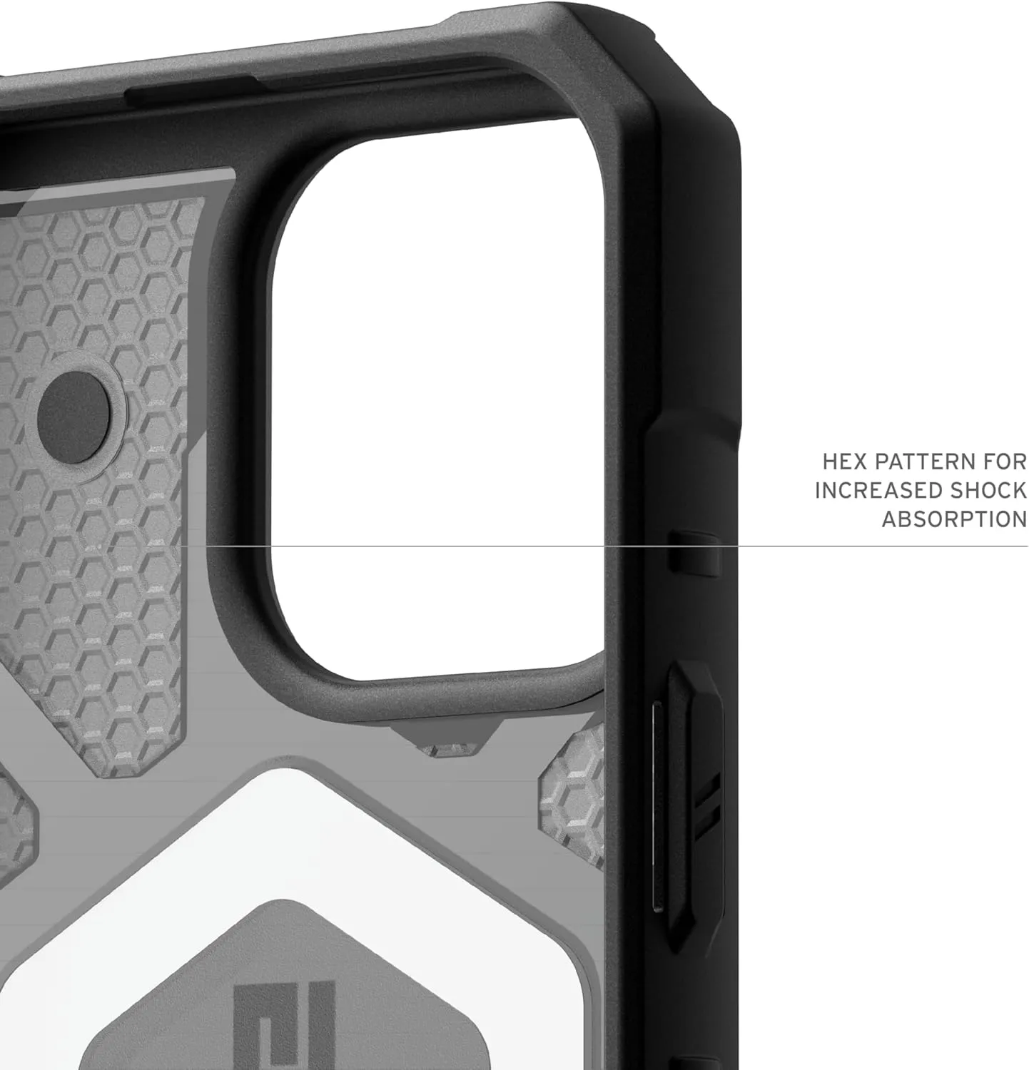 URBAN ARMOR GEAR UAG Designed for iPhone 16 Pro Case 6.3" Pathfinder Clear - Compatible with MagSafe Charging Rugged Shockproof Anti-Slip Military Grade Protective Cover, Ash