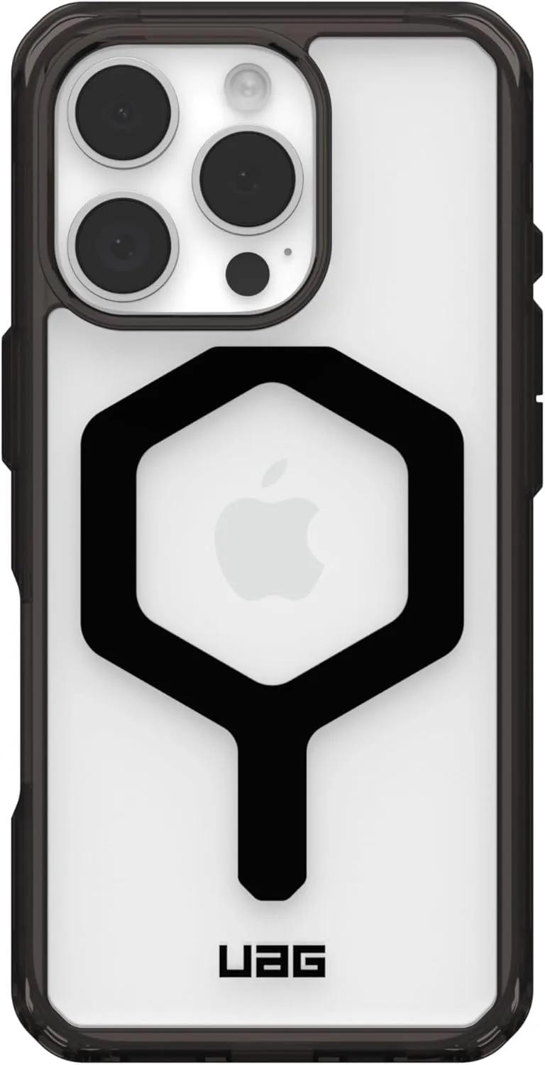 URBAN ARMOR GEAR UAG Designed for iPhone 16 Pro Case 6.3" Plyo - Compatible with MagSafe Charging Rugged Slim Anti-Yellowing Transparent Clear Shockproof Military Grade Protective Cover, Black/Black