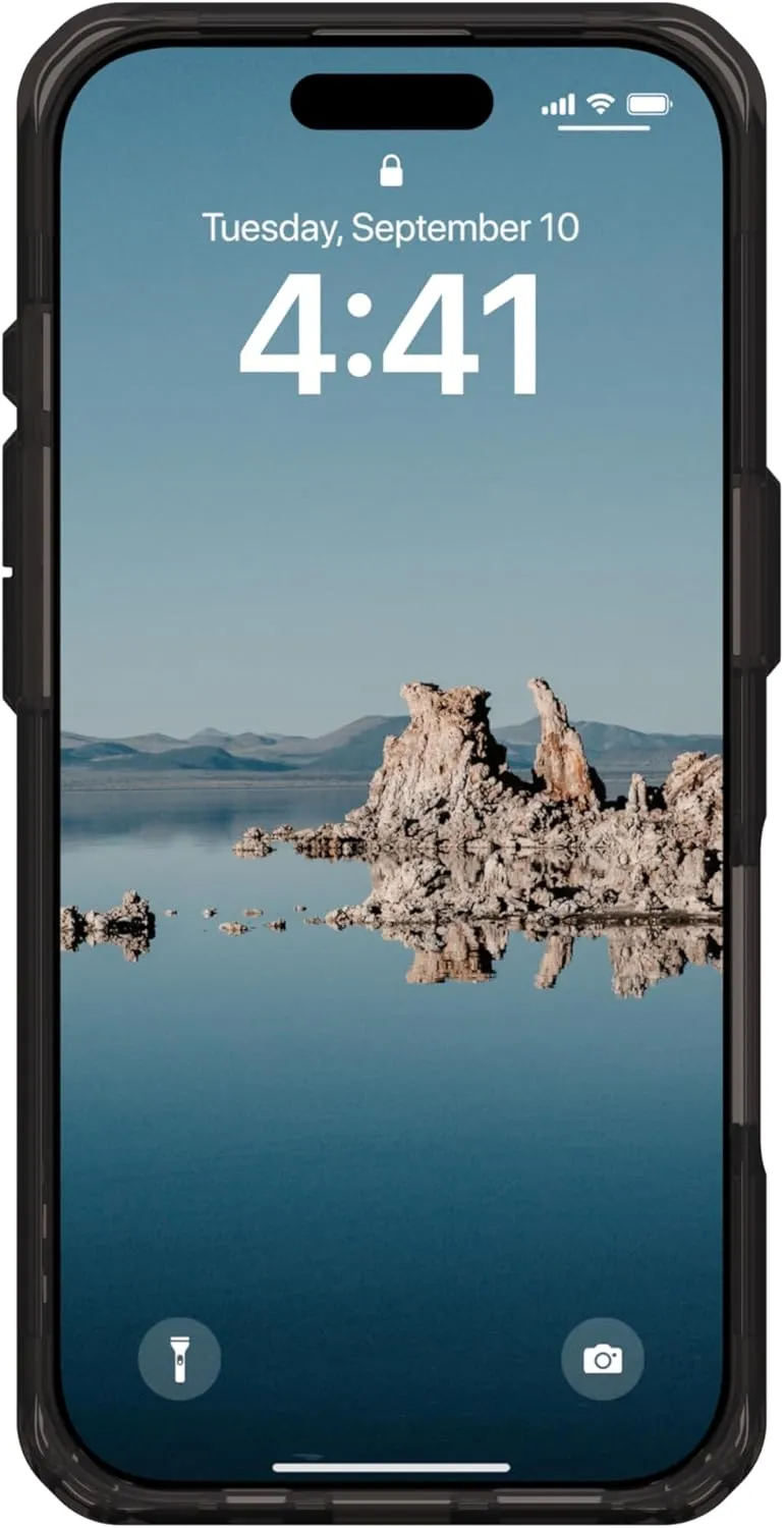 URBAN ARMOR GEAR UAG Designed for iPhone 16 Pro Case 6.3" Plyo - Compatible with MagSafe Charging Rugged Slim Anti-Yellowing Transparent Clear Shockproof Military Grade Protective Cover, Black/Black