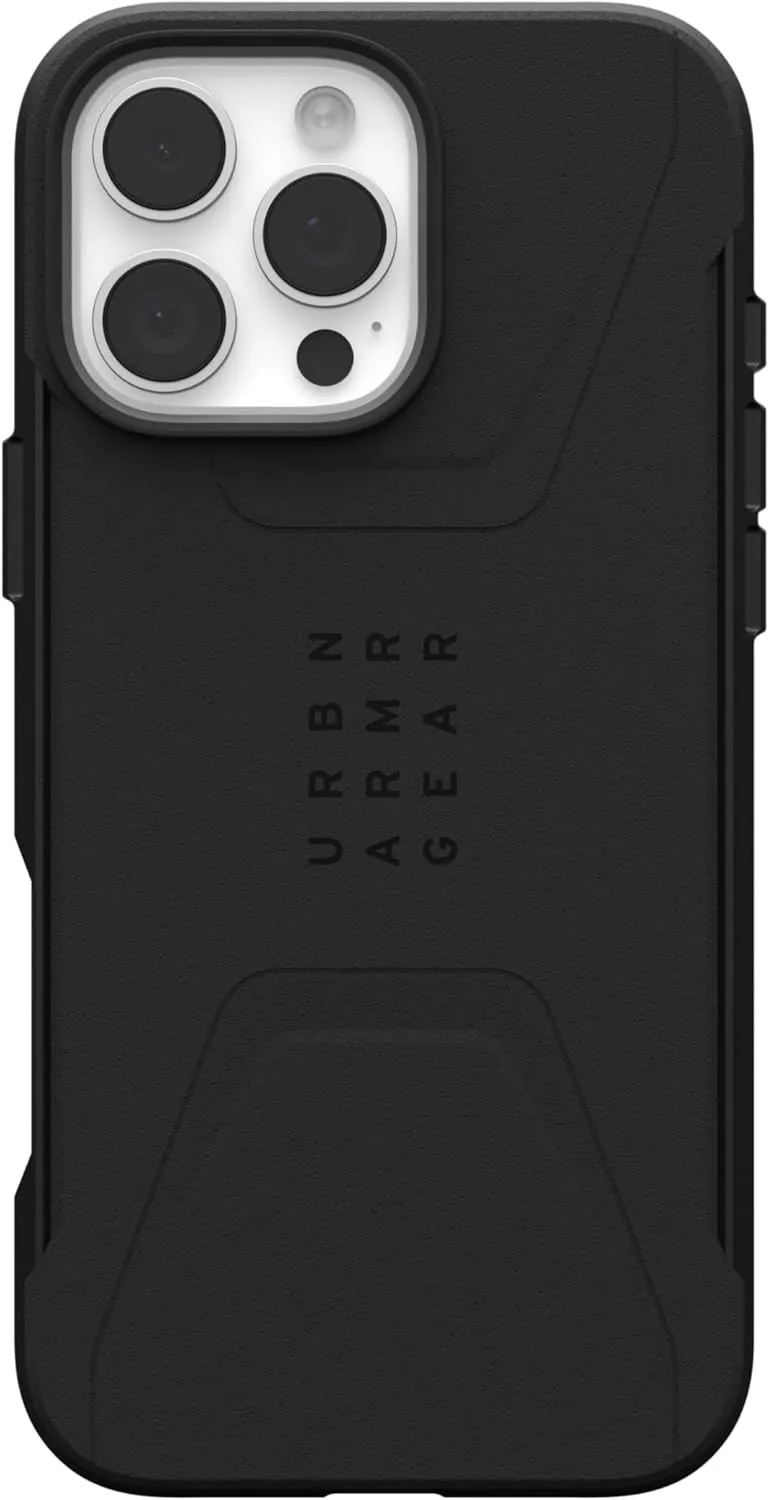 URBAN ARMOR GEAR UAG Designed for iPhone 16 Pro Max Case 6.9" Civilian - Compatible with MagSafe Charging Rugged Slim Sleek Shockproof Anti-Slip Military Grade Protective Cover, Black
