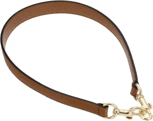 uxcell 25.59 Inch PU Leather Short Bag Strap with Clasp, Purse Handles Handbags Replacement Straps for Clutch Bag Crossbody Underarm Bags, Brown, Gold Buckle