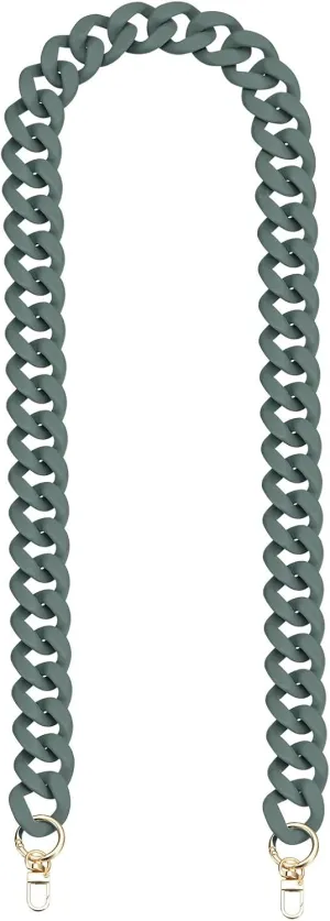 uxcell Acrylic Purse Chain Strap, 47.2" Flat Handbag Replacement Strap Acrylic Flat Chain Replacement Adjustable for Purse Handbags, Matte Green