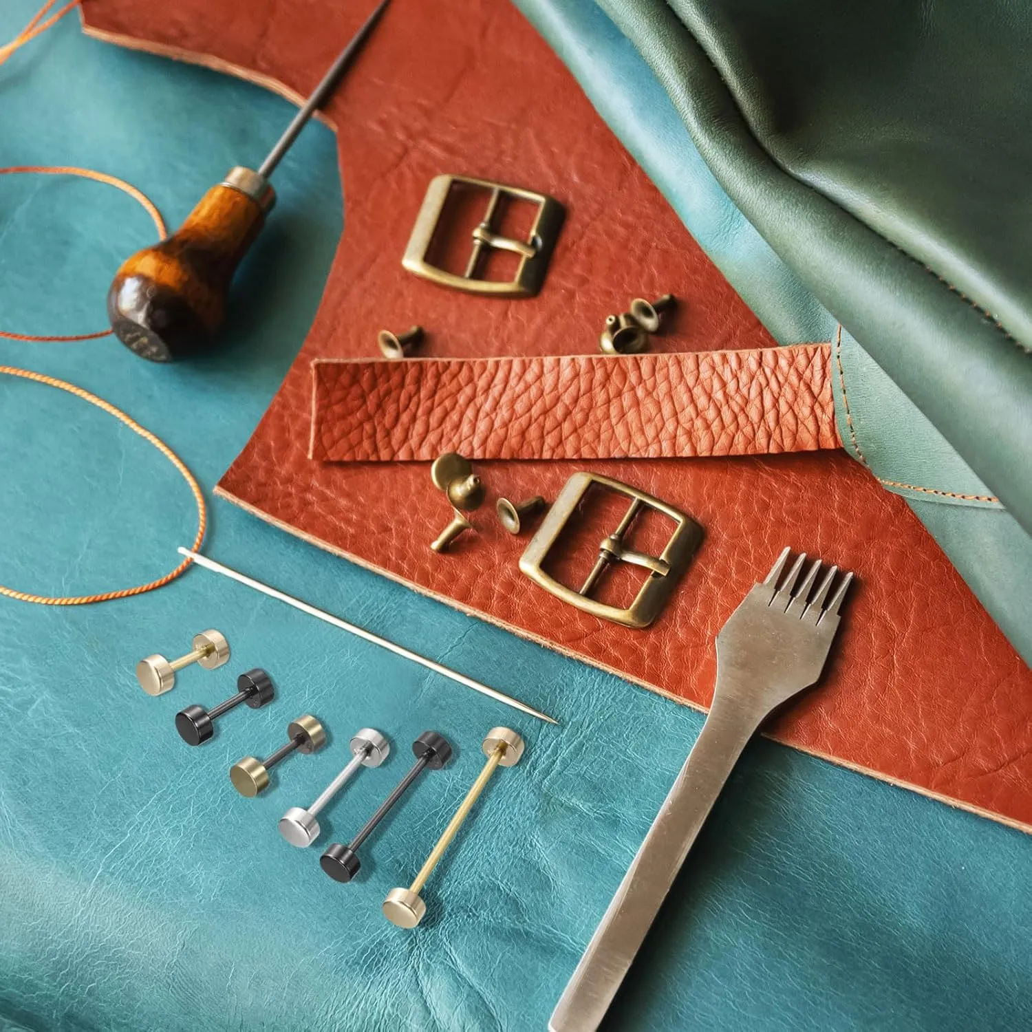 uxcell Metal Bag Strap Connect Buckles, Purse Screw Fixing Rivets Barbell Shape for Handbag Belt Handle Connective Decoration