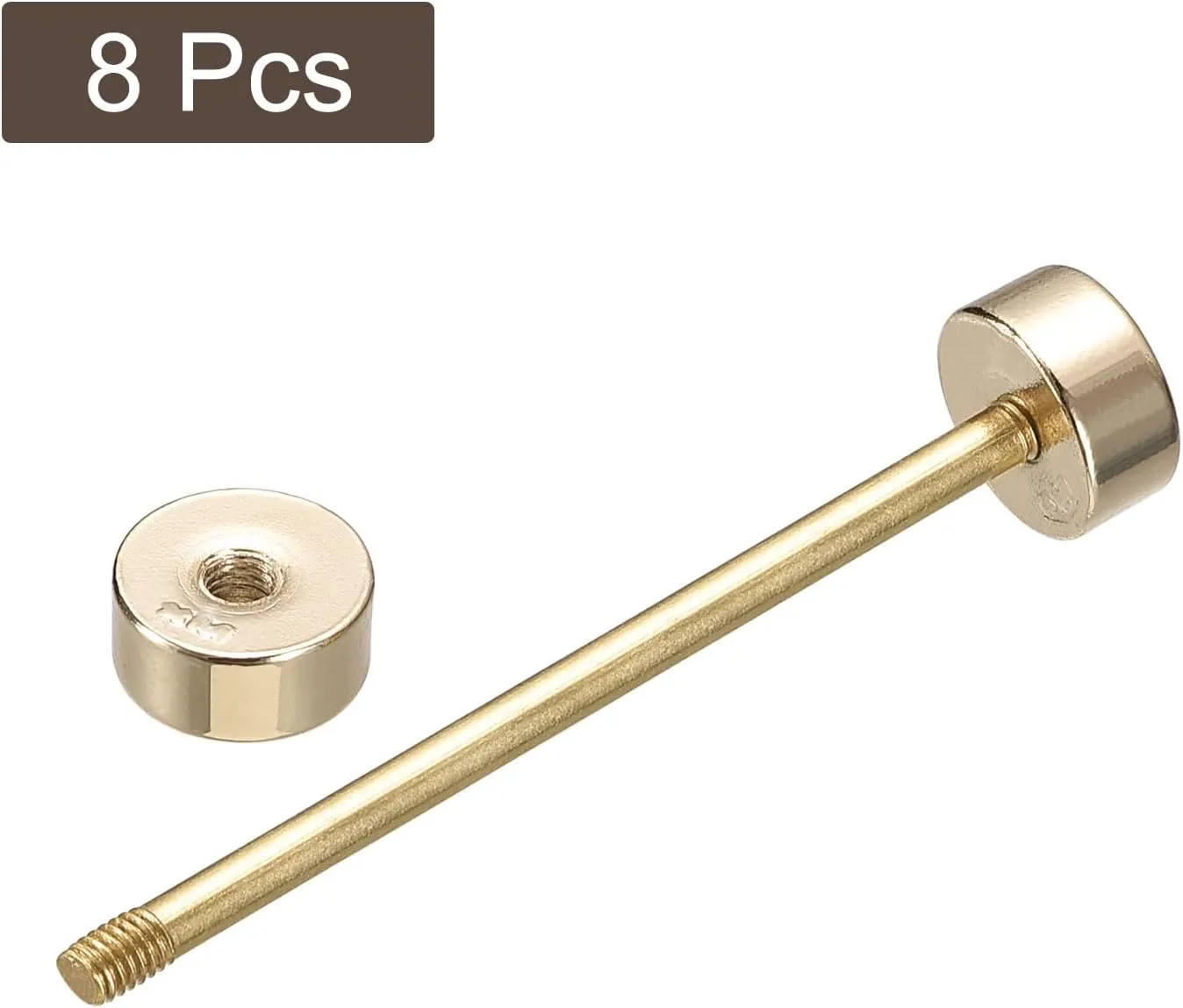 uxcell Metal Bag Strap Connect Buckles, Purse Screw Fixing Rivets Barbell Shape for Handbag Belt Handle Connective Decoration