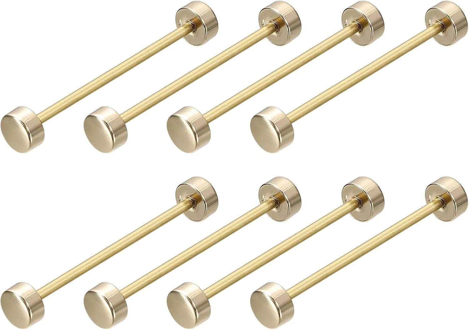 uxcell Metal Bag Strap Connect Buckles, Purse Screw Fixing Rivets Barbell Shape for Handbag Belt Handle Connective Decoration