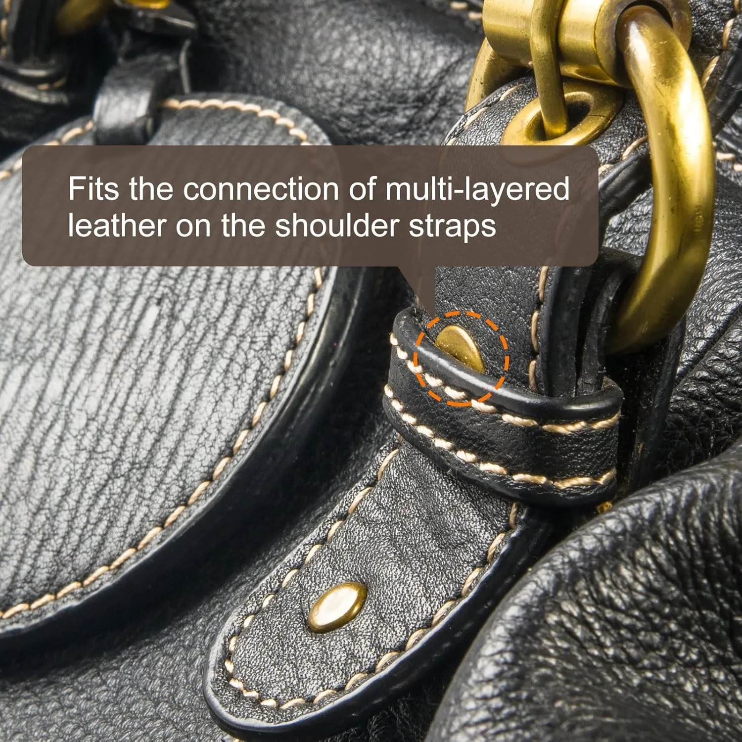 uxcell Metal Bag Strap Connect Buckles, Purse Screw Fixing Rivets Barbell Shape for Handbag Belt Handle Connective Decoration