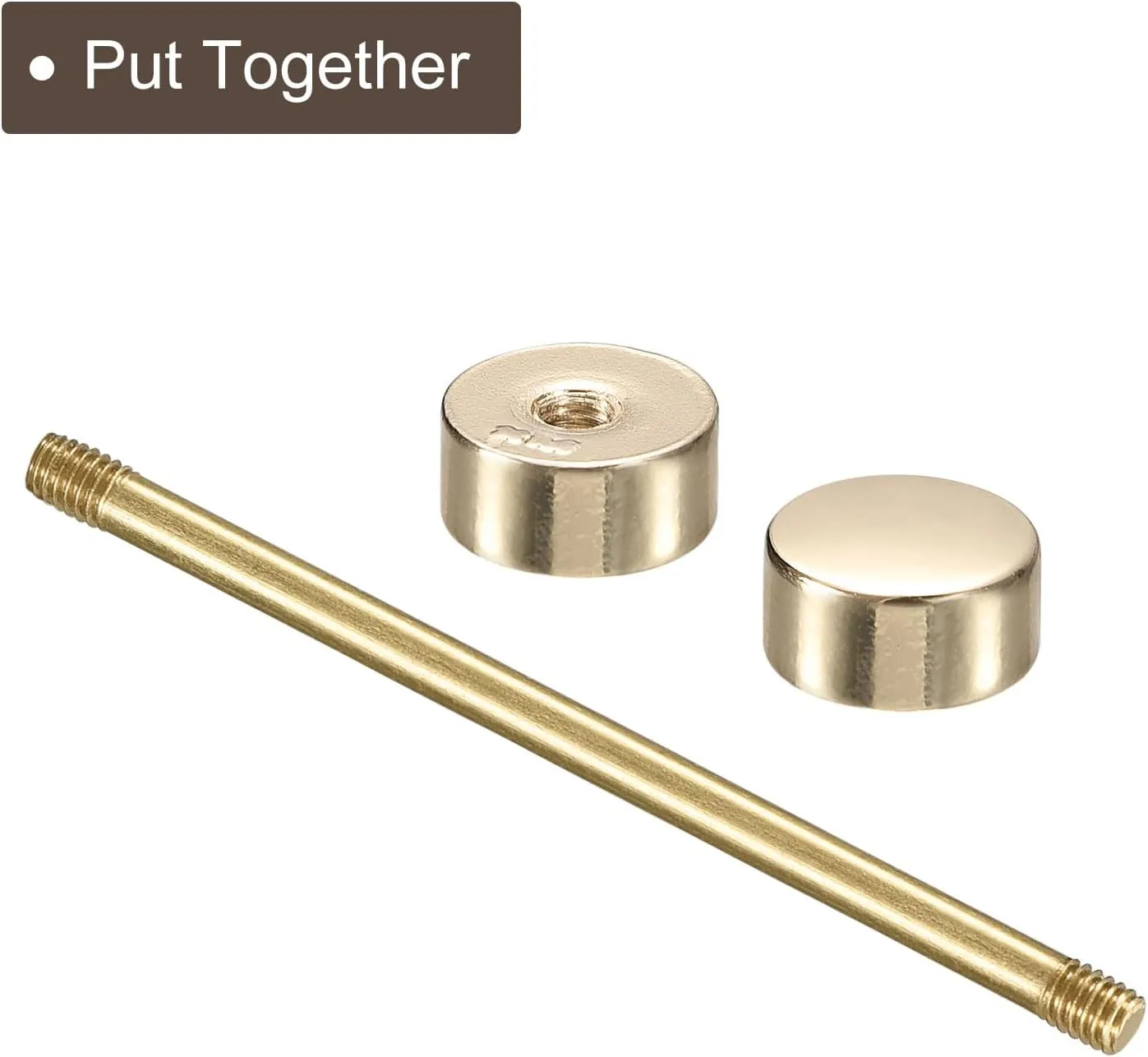 uxcell Metal Bag Strap Connect Buckles, Purse Screw Fixing Rivets Barbell Shape for Handbag Belt Handle Connective Decoration