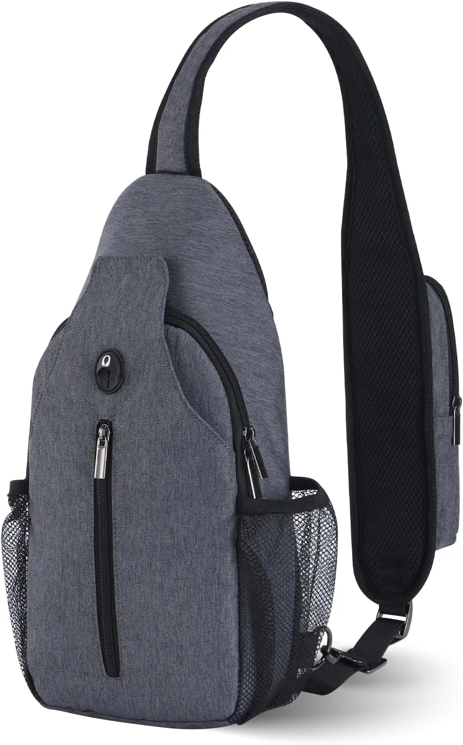 VADOO Sling Backpack with RFID Blocking and Phone Holder on Strap for Men Women Crossbody Chest Bag for Travel Hiking