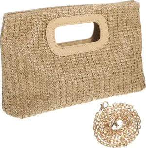 VALICLUD Chic Women's Shoulder Bag Evening Crossbody Bag Detachable Chain Saddle Purse for Parties and Events