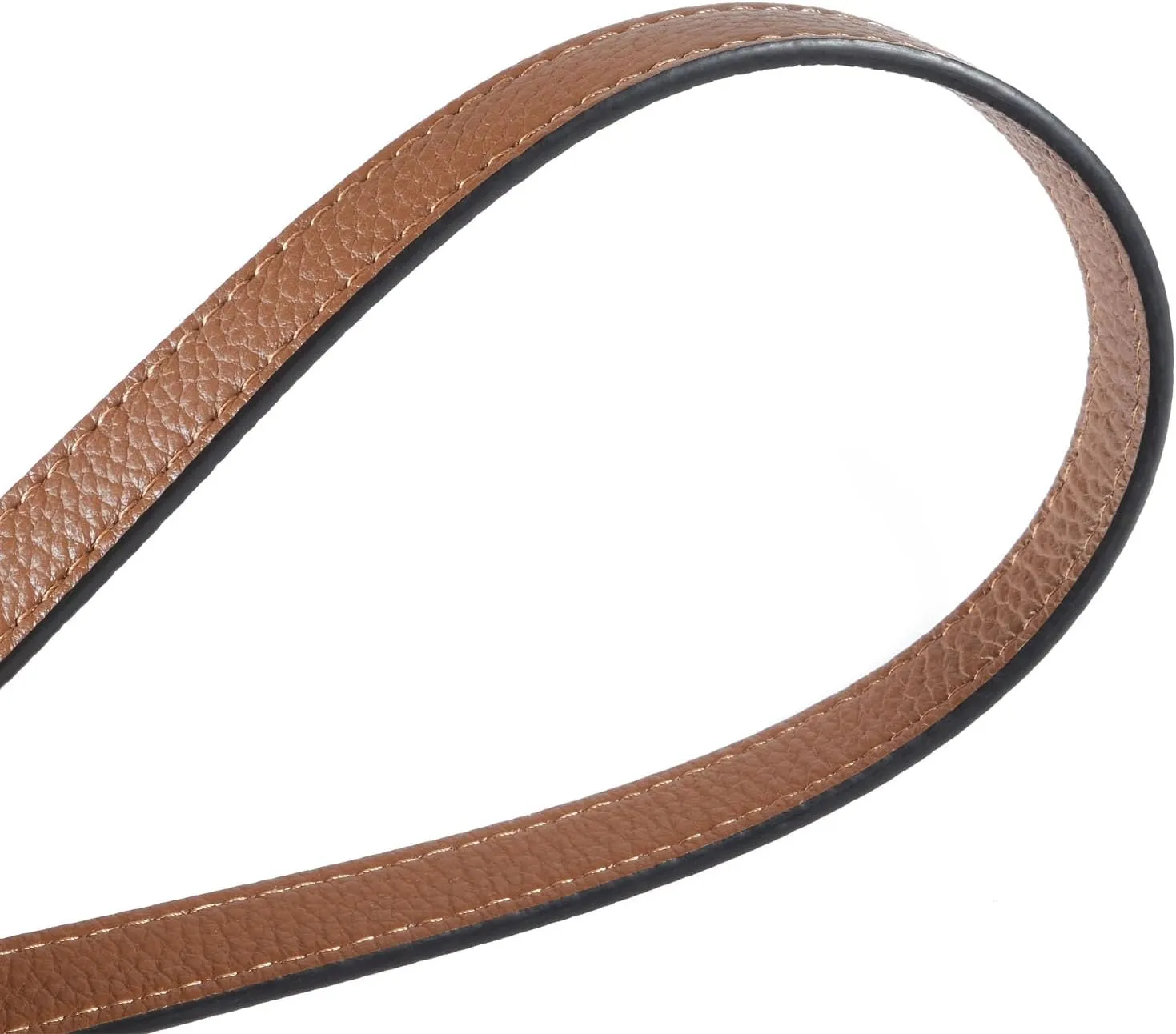 VanEnjoy 26 Inch Full Grain Leather Replacement Hand Strap for Handbag Shoulder Bag Purse(Brown-Silver Lock)