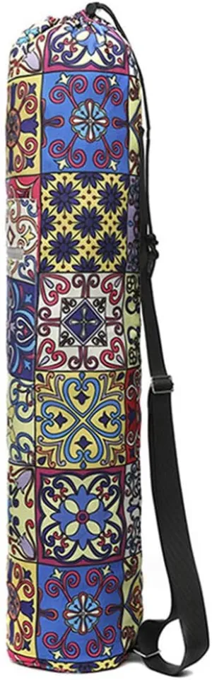 Vbestlife Yoga Mat Bag, 75 * 16cm Printed Yoga Mat Carrier Sport Gym Bags Fitness Training Storage Case (08)