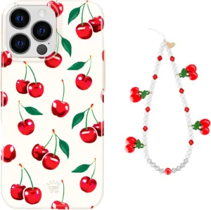 VELVET CAVIAR Phone Charm   iPhone 13 Pro Case (Bundle - Mon Cheri Cherry)