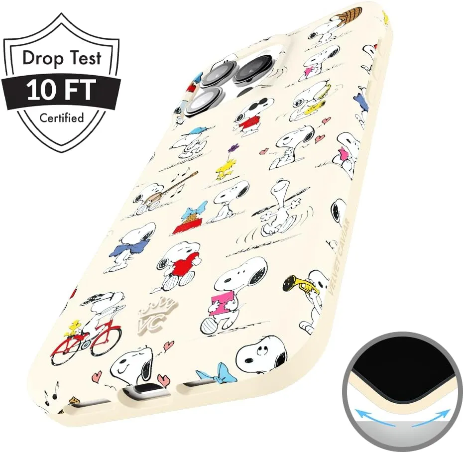 VELVET CAVIAR x Snoopy Phone Case for iPhone 15 Pro Max - Compatible with MagSafe - 10ft Drop Tested - Snoopy Moods