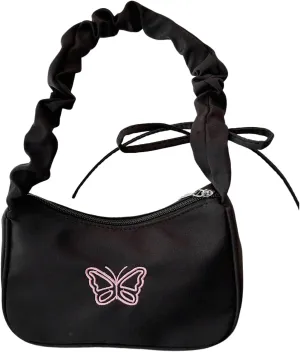 Verdusa Women's Metallic Top Handle Y2k Underarm Bag Zipper Shoulder Handbag