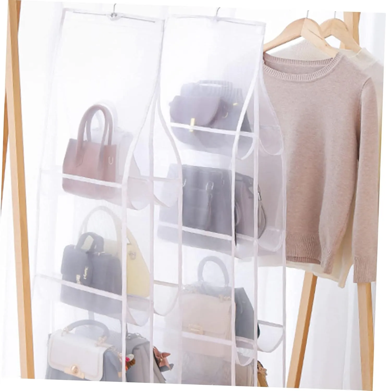 VOSAREA Design Handbags Organizer Door Hanging Bag Large Capacity Storage Bag Breathable Pouch